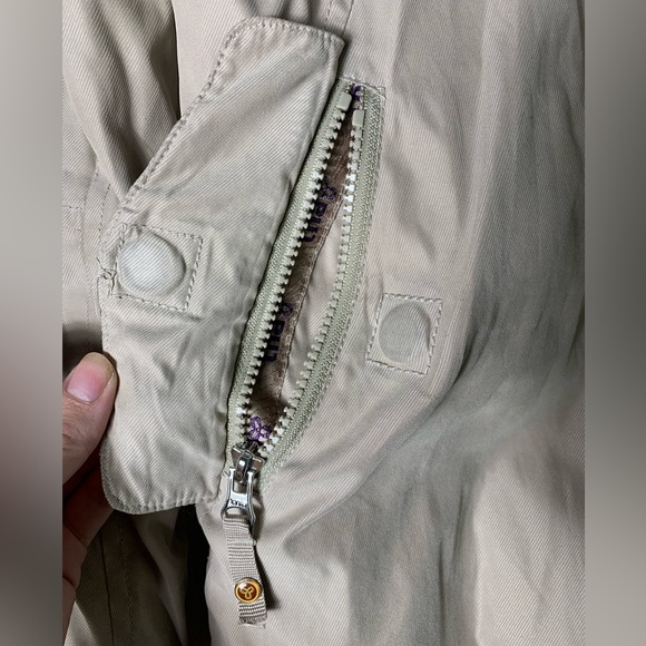 TNA | Beige Tan Camel Back Wool Cuffed Parka - XS - Picture 4 of 16